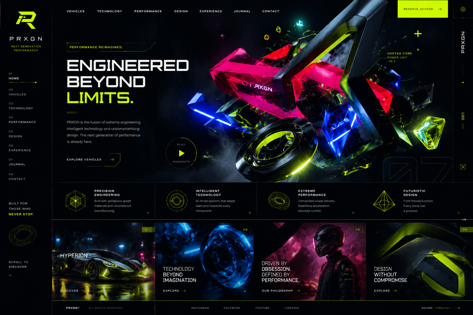 Premium automotive website design